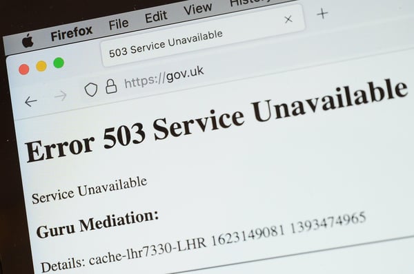 GOV.UK government services portal suffers outage